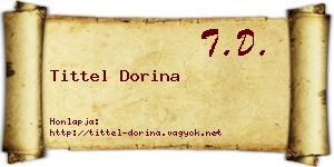 Tittel Dorina névjegykártya